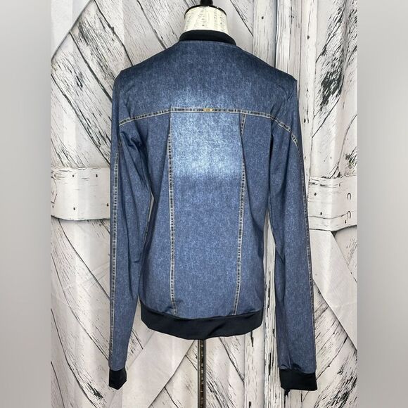 Live! Breeze Bomber Jacket Denim Print S - Picture 4 of 4